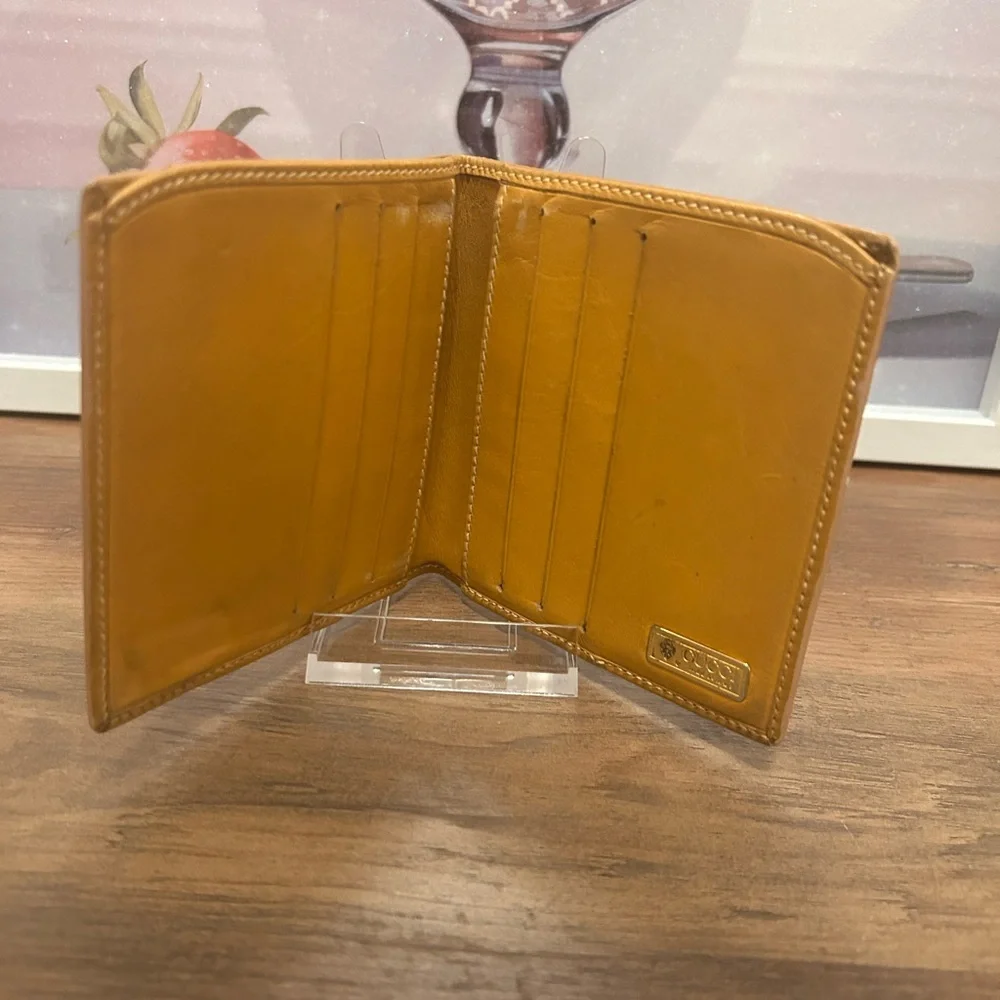 Gucci Vintage Tan and Brown Wallet with dust bag - Picture 7 of 15